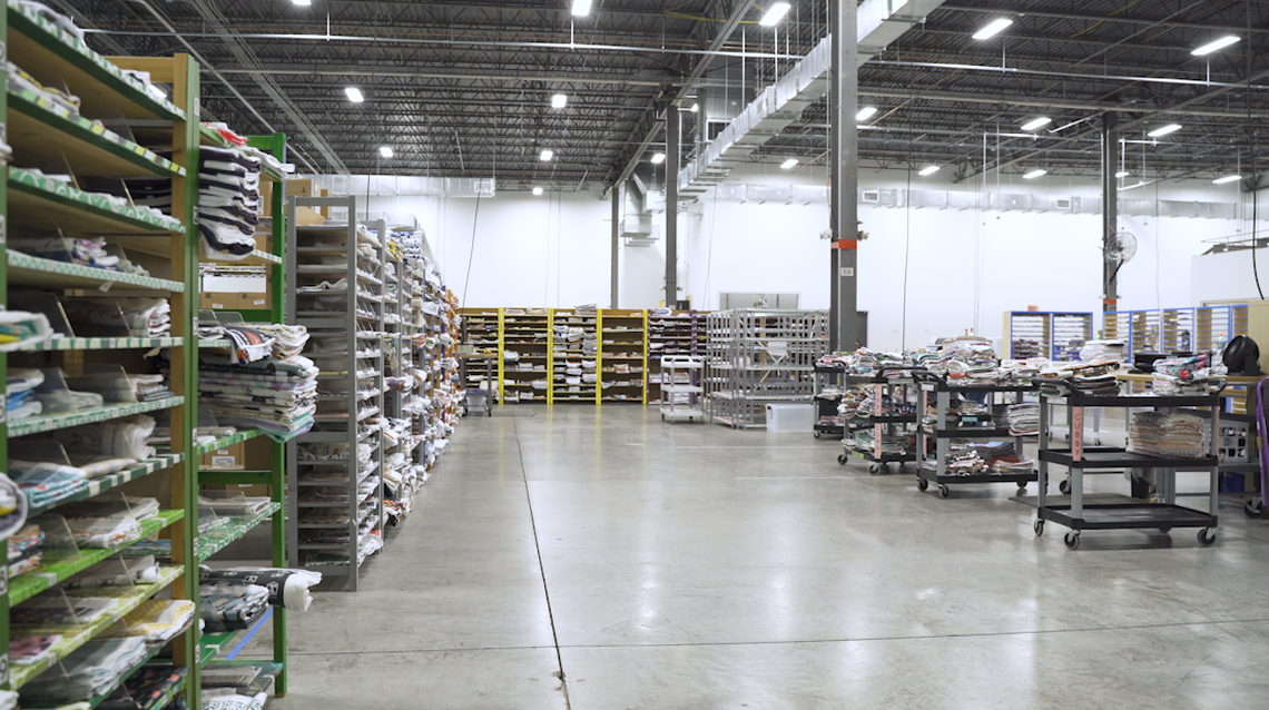 Spoonflower’s new factory used to be a Cree LED lightbulb factory.