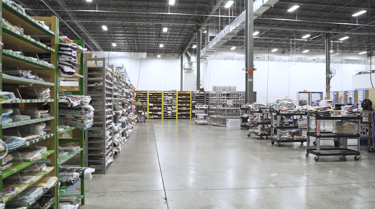 Spoonflower’s new factory used to be a Cree LED lightbulb factory.