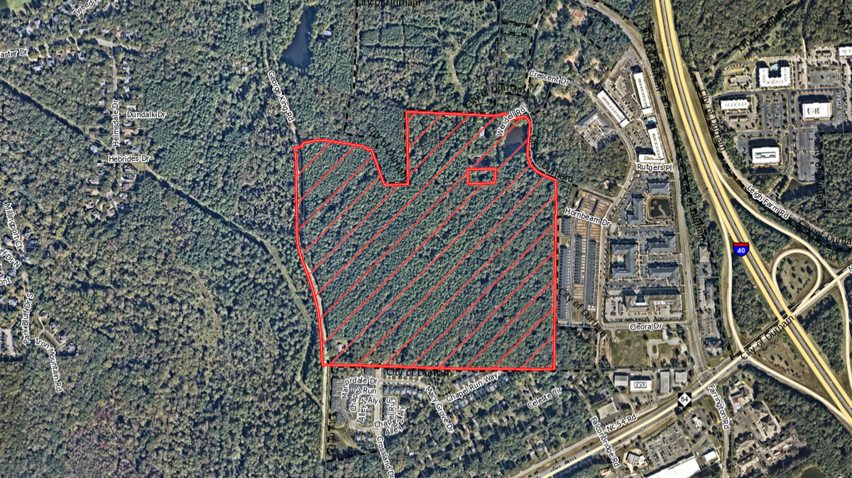 The Durham City Council is considering a proposal to annex and rezone 81.75 acres of land off George King Road and Crescent Drive.