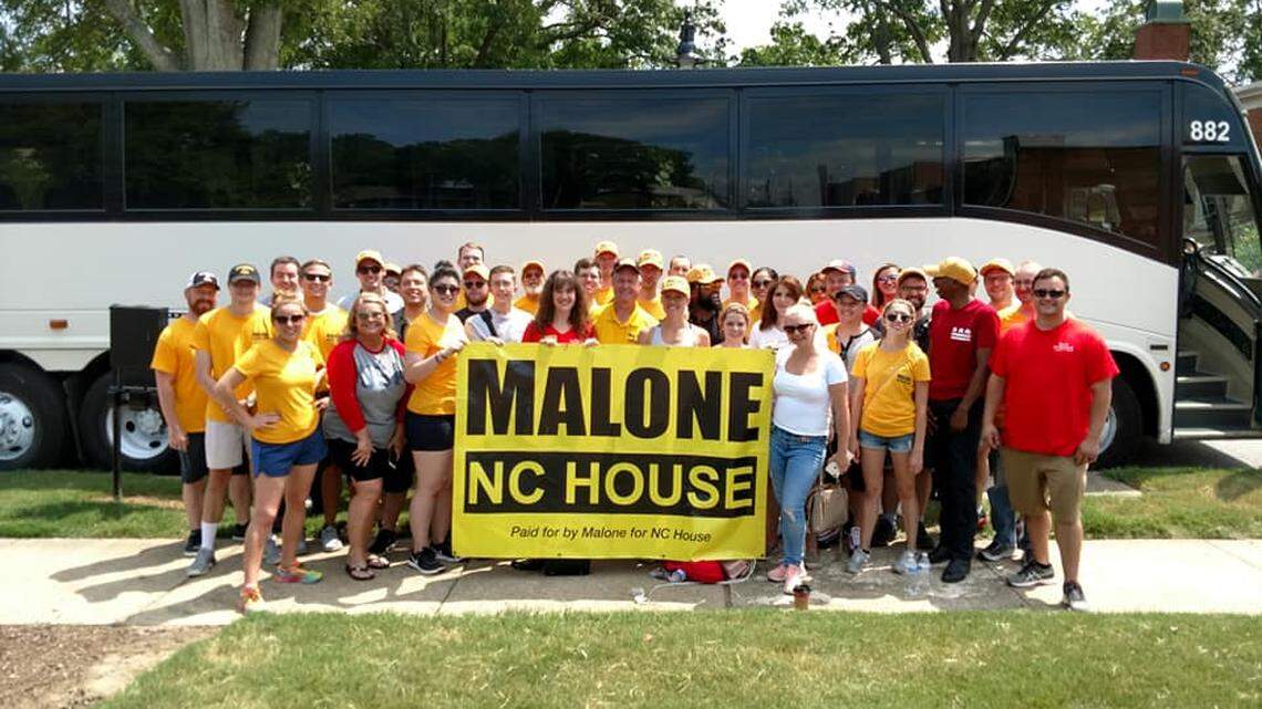 North Carolina Young Republicans volunteers at a campaign event for Rep. Chris Malone on Saturday, July 14, 2018. Six of the volunteers said they were kicked out of an Uber ride by the driver because of their political affiliation later that day.