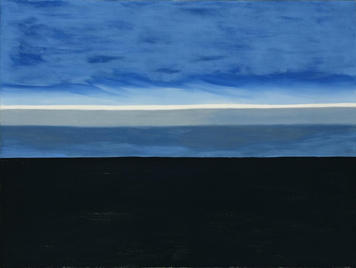 Georgia  O’Keeffe’s “The  Beyond,”  1972, oil  on  canvas,  30x40in.,  Georgia  O’Keeffe  Museum,  gift  of  The  Georgia  O’Keeffe  Foundation. Georgia O’Keeffe’s artwork is on exhibit in “The Beyond: Georgia O’Keeffe and Contemporary Art” at the North Carolina Museum of Art from Oct. 13-Jan. 20, which also shows works from artists influenced by O’Keeffe.