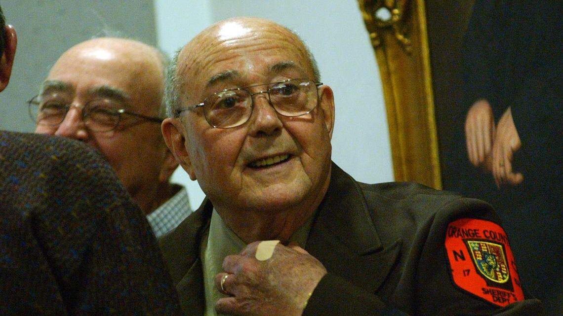 Sheriff Lindy Pendergrass, pictured in December 2006, before his swearing-in as Orange County Sheriff. He was one of the oldest and longest-sitting sheriffs in North Carolina.