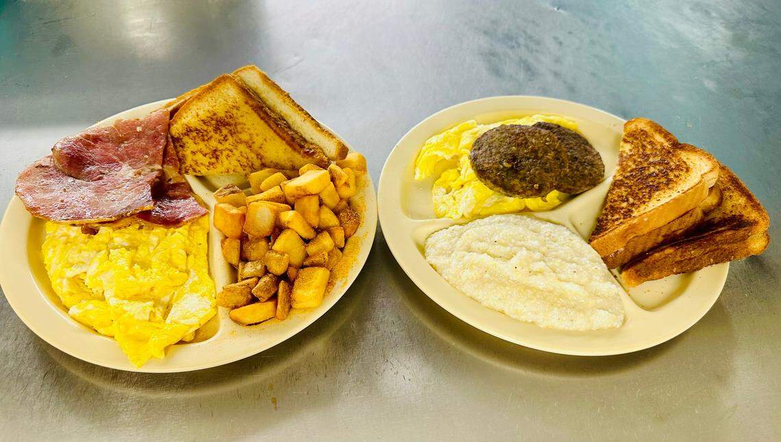 Al’s Diner in Pittsboro, North Carolina, serves breakfast every day. Highlights include homemade biscuits, meats and omelets.