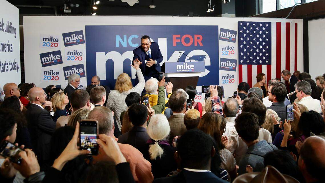 No endorsements, but introductions for Bloomberg from big-city mayors in NC