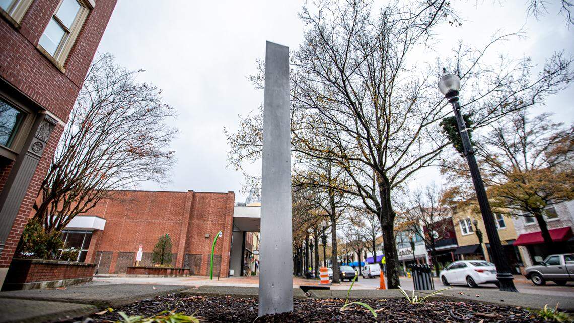 A monolith was spotted in a North Carolina city, pictures show.