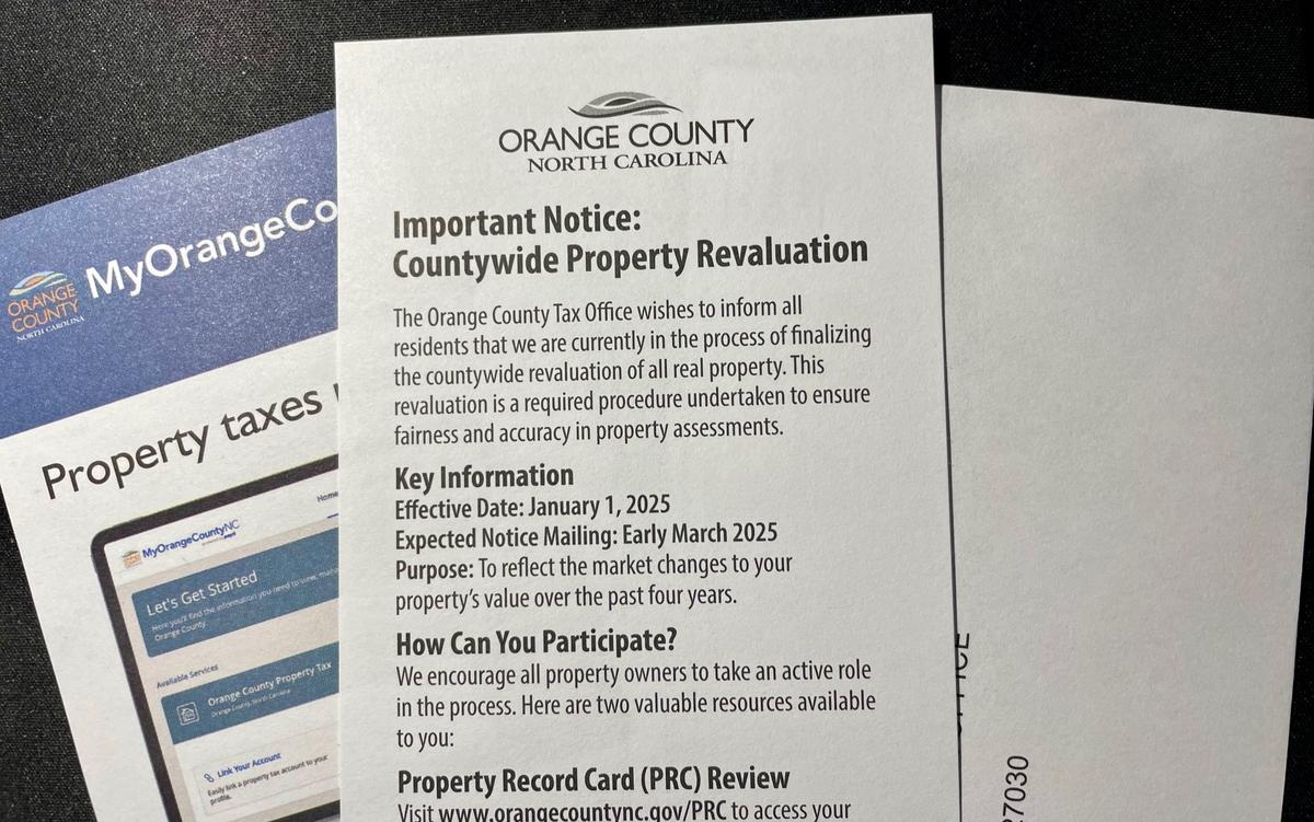Many Orange County homeowners saw their property values double and even triple during the recent revaluation. The county and towns of Chapel Hill, Carrboro and Hillsborough will set their final property tax rates during the spring budget approval process.
