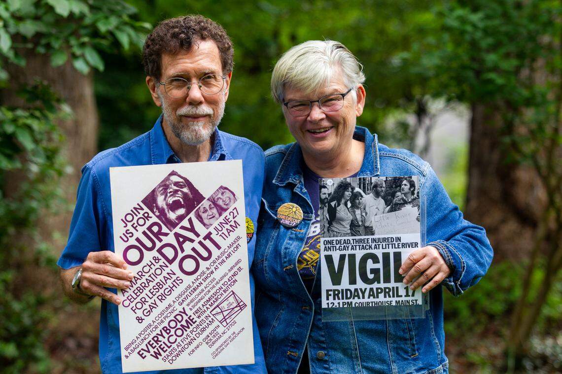 Allan Troxler, a 74-year-old artist, left, and Mab Segrest, a lesbian activist and writer, helped organize Our Day Out, a demonstration for gay and lesbian rights in 1981 after the murder Ronald Antonevitch.