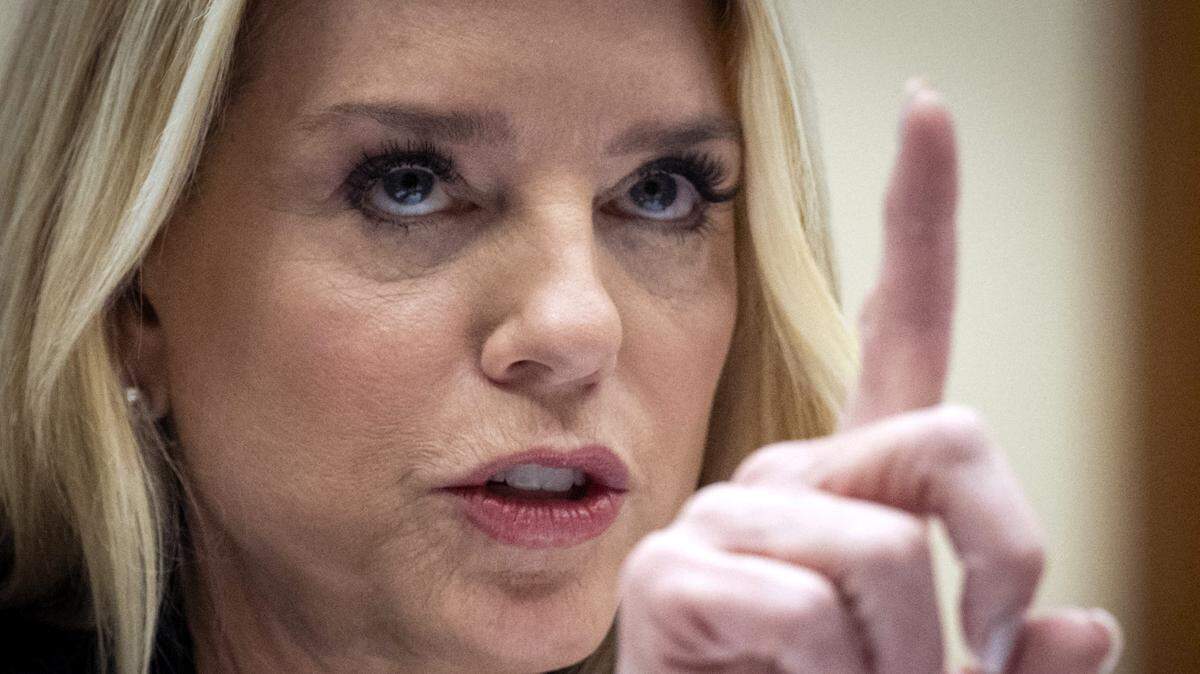 U.S. Attorney General Pam Bondi testifies before a House Judiciary Committee hearing on "Oversight of the Department of Justice" on Capitol Hill in Washington, DC, on February 11, 2026. 