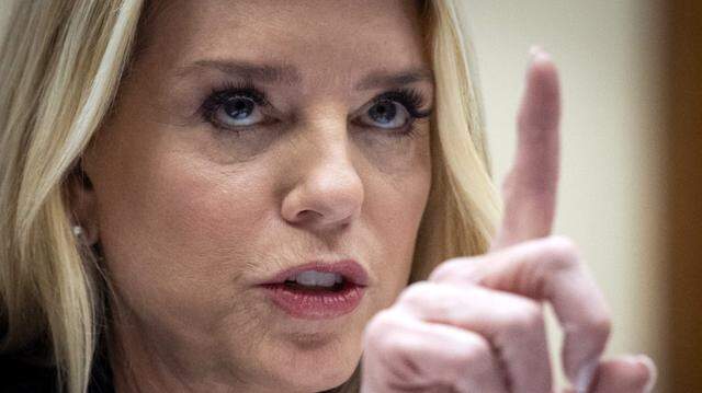 U.S. Attorney General Pam Bondi testifies before a House Judiciary Committee hearing on "Oversight of the Department of Justice" on Capitol Hill in Washington, DC, on February 11, 2026. 