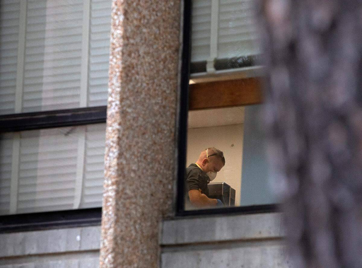 People do testing work inside Poe Hall on the campus of N.C. State University on Monday, July 29, 2024, in Raleigh, N.C.
