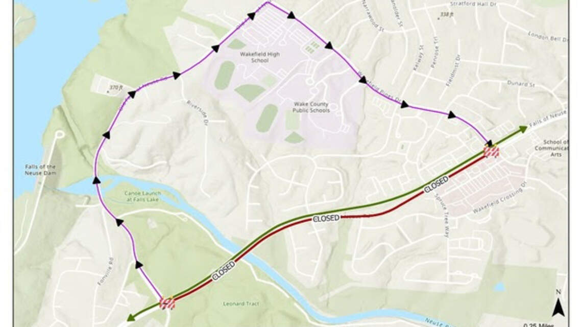 Detour ahead: Falls of Neuse Road bridges will close over the next couple of months