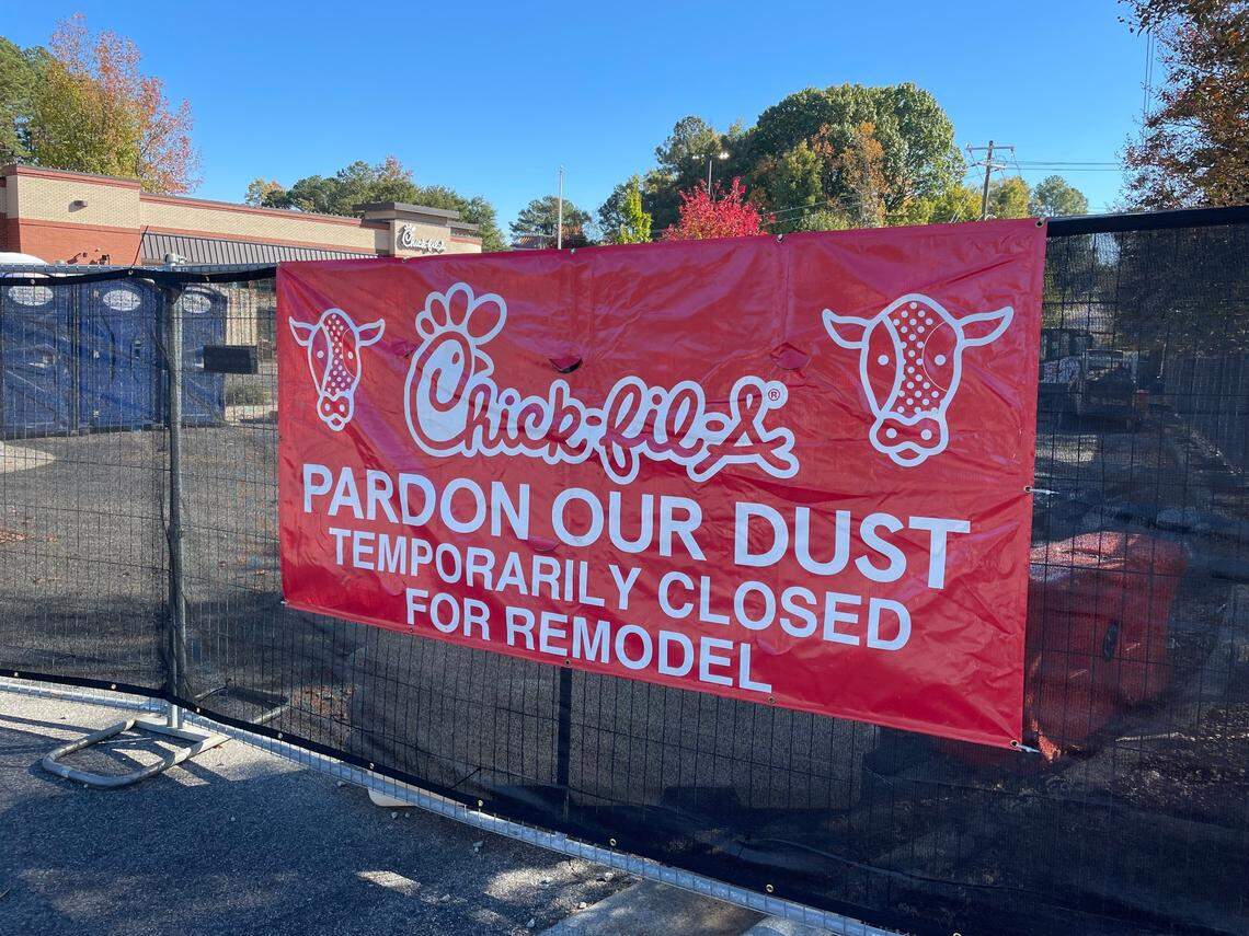 The Lake Boone Shopping Center Chick-Fil-A closed in September for a remodel and is expected to reopen in mid-November.