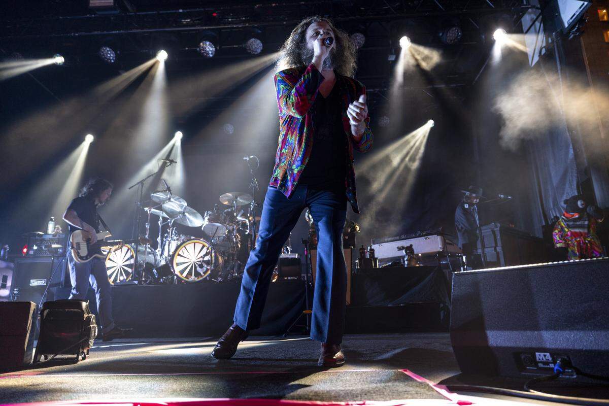 My Morning Jacket performs at City Plaza during Day 2 of the 15th annual Hopscotch Music Festival in downtown Raleigh on Friday, Sept. 5, 2025.