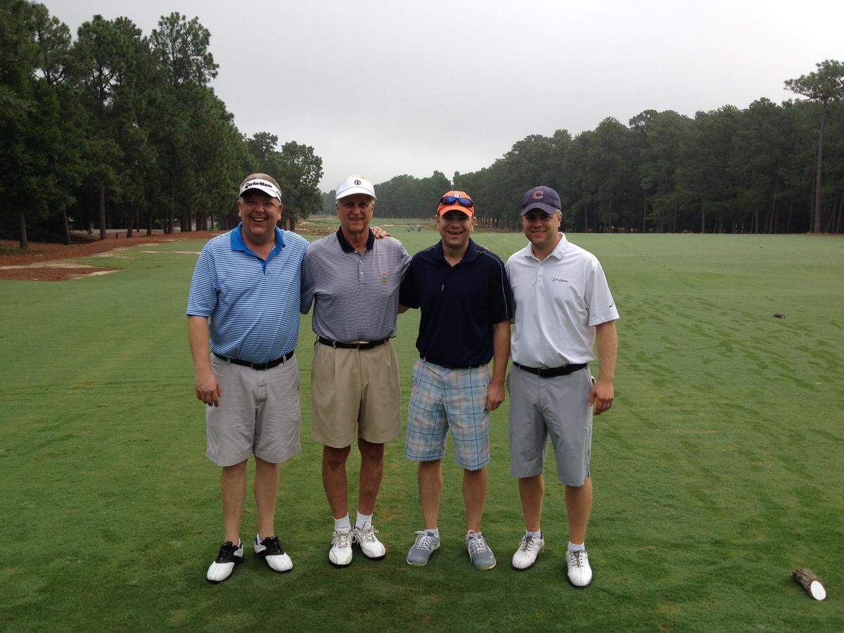 Busta Howard, left, with the rest of the DeCock family at Pinehurst No. 2 in August 2014.