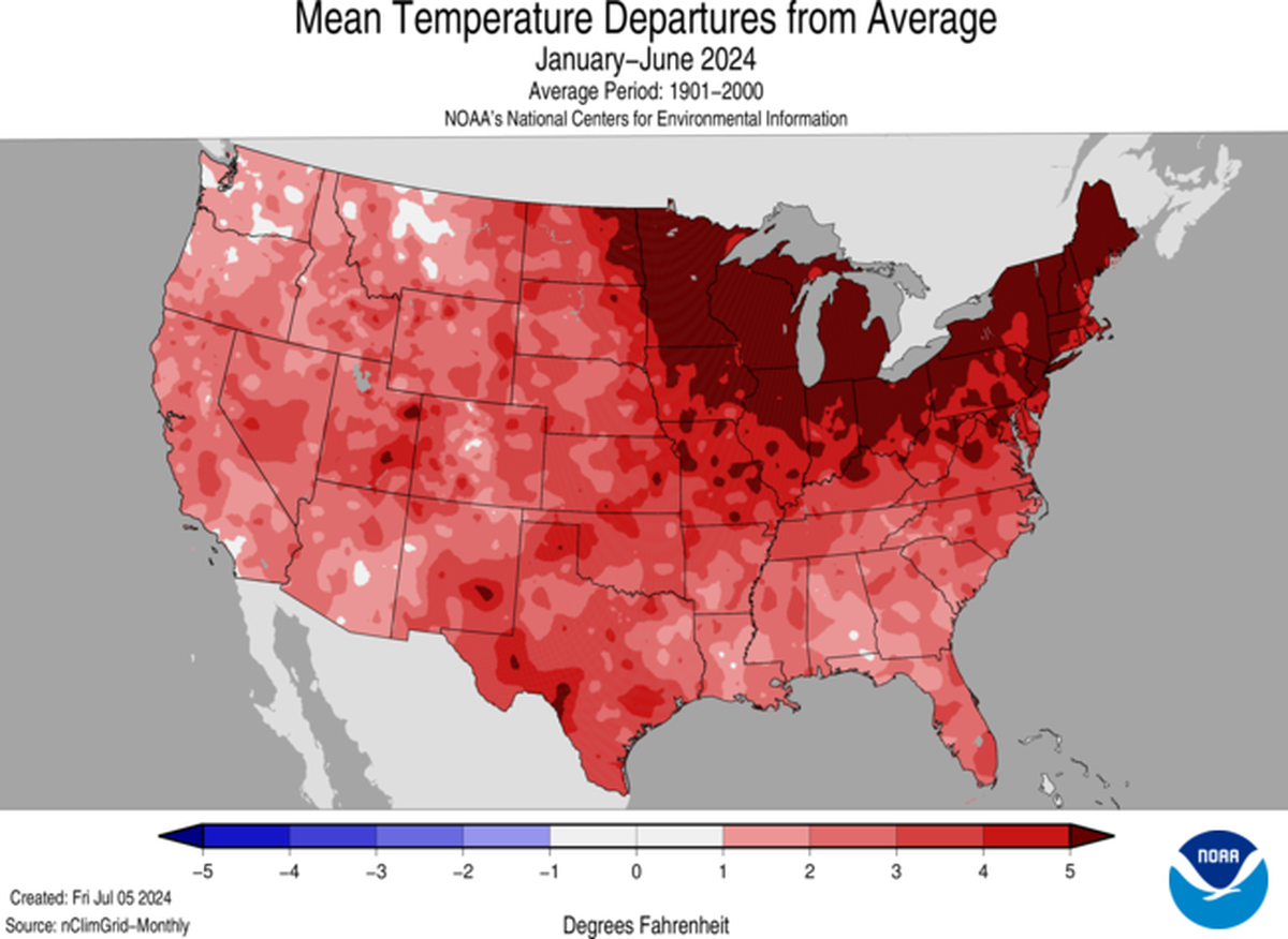 The National Oceanic and Atmospheric Administration predicts this will be one of the hottest summers on record in the U.S. Temperatures from January to June ran more than 3 degrees above average for the country as a whole, NOAA says.