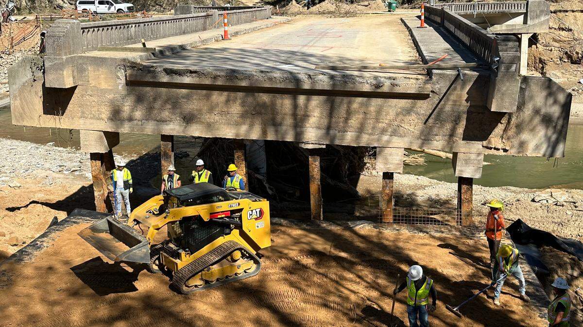 Two weeks after Helene, NCDOT still working to connect Bat Cave with outside world