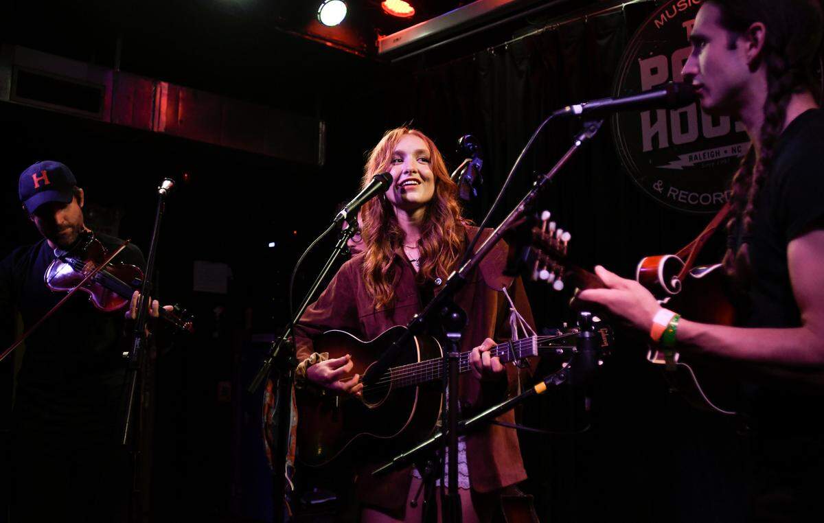 Bella White plays for the crowd at The Pour House at IBMA’s Bluegrass Ramble in downtown Raleigh, N.C. Tuesday evening, Sept. 28, 2021.