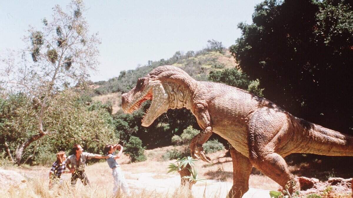 “Land of the Lost” featured a contemporary family who accidentally entered a time war into a prehistoric world of dinosaurs.