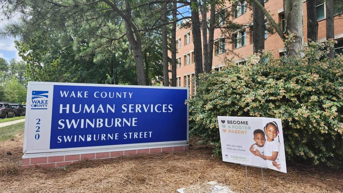 Foster children and teenagers are sleeping at the Wake County Human Services Swinburne building.