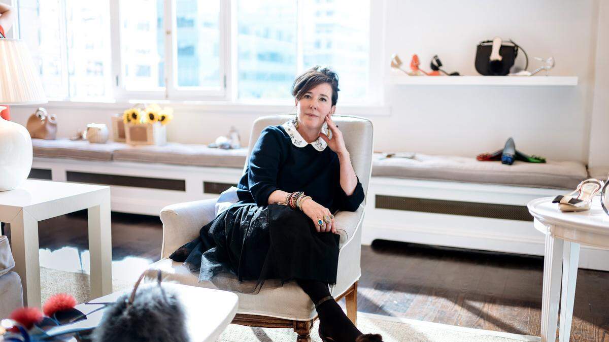 Kate Spade in 2016 as she debuted her new accessories line, Frances Valentine, in New York. The designer drew fans with bright, clean looks that eschewed the '90s dour minimalism.