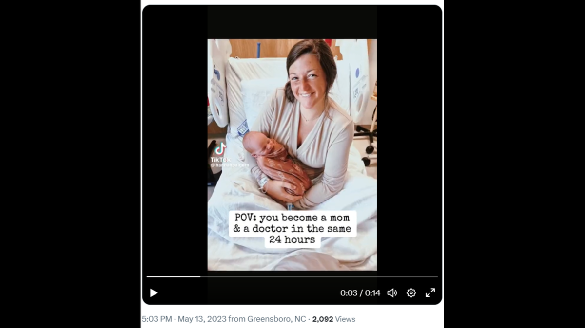 Abby Bailiff became a mom hours before taking the stage at her graduation.