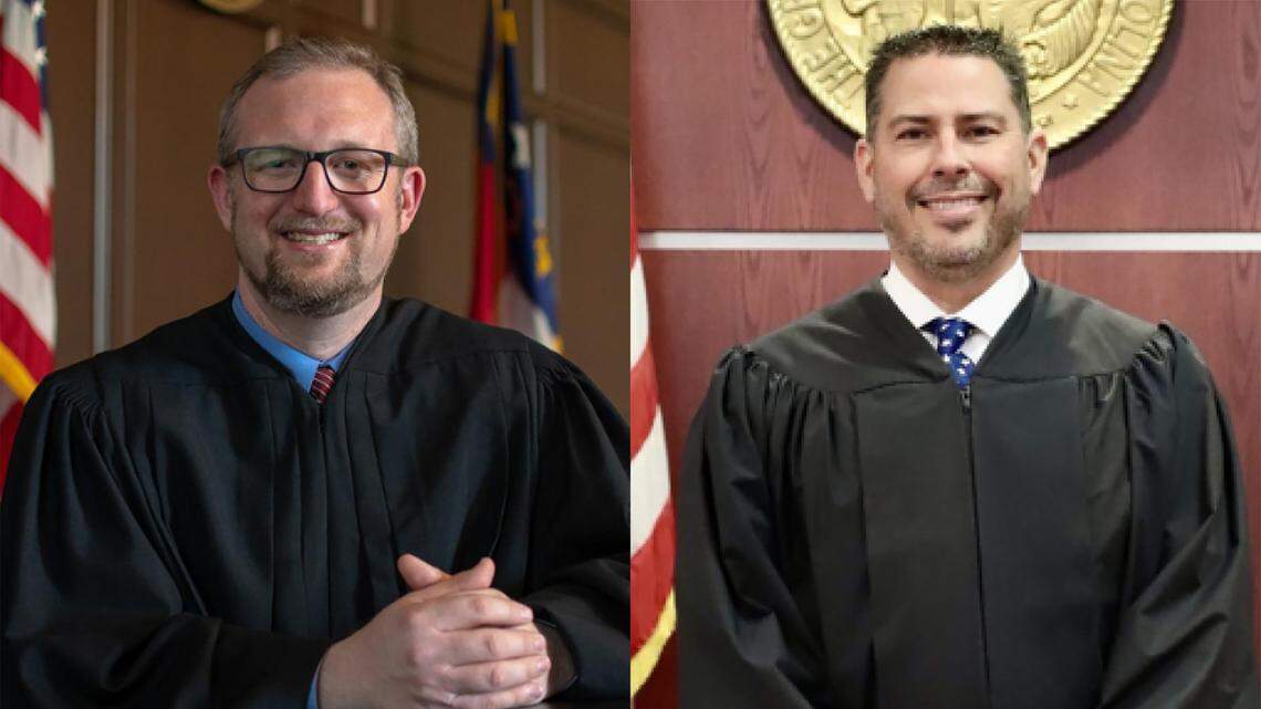 Hunter Murphy, left, and Chris Freeman are running for the NC Court of Appeals.