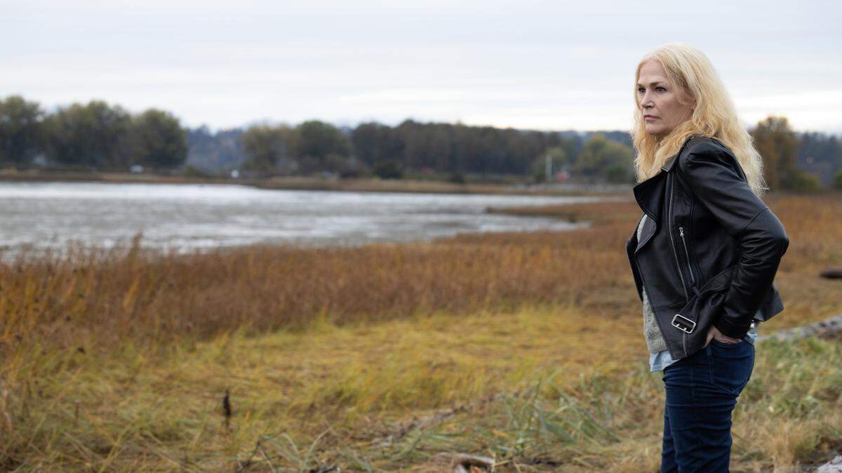 Kim Delaney as Mari Gilbert in “The Long Island Serial Killer: A Mother’s Hunt for Justice,” premiering February 20th on Lifetime.
