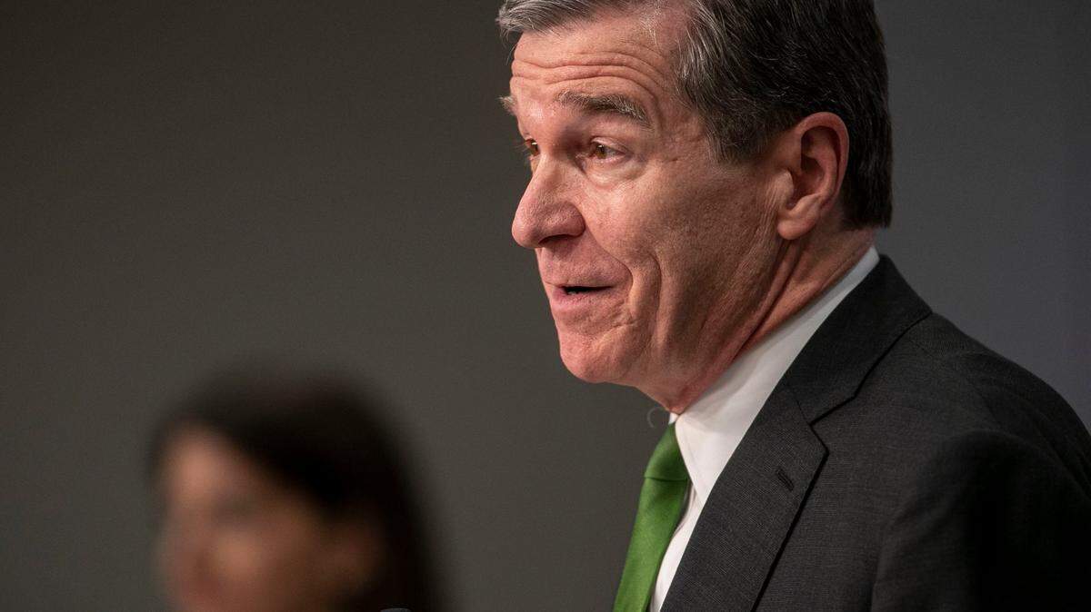 North Carolina Governor Roy Cooper fields questions after announcing a cash drawing incentive along with college scholarships to boost COVID-19 vaccination rates, during a press briefing on Thursday, June 10, 2021 at the Emergency Operations Center in Raleigh, N.C.