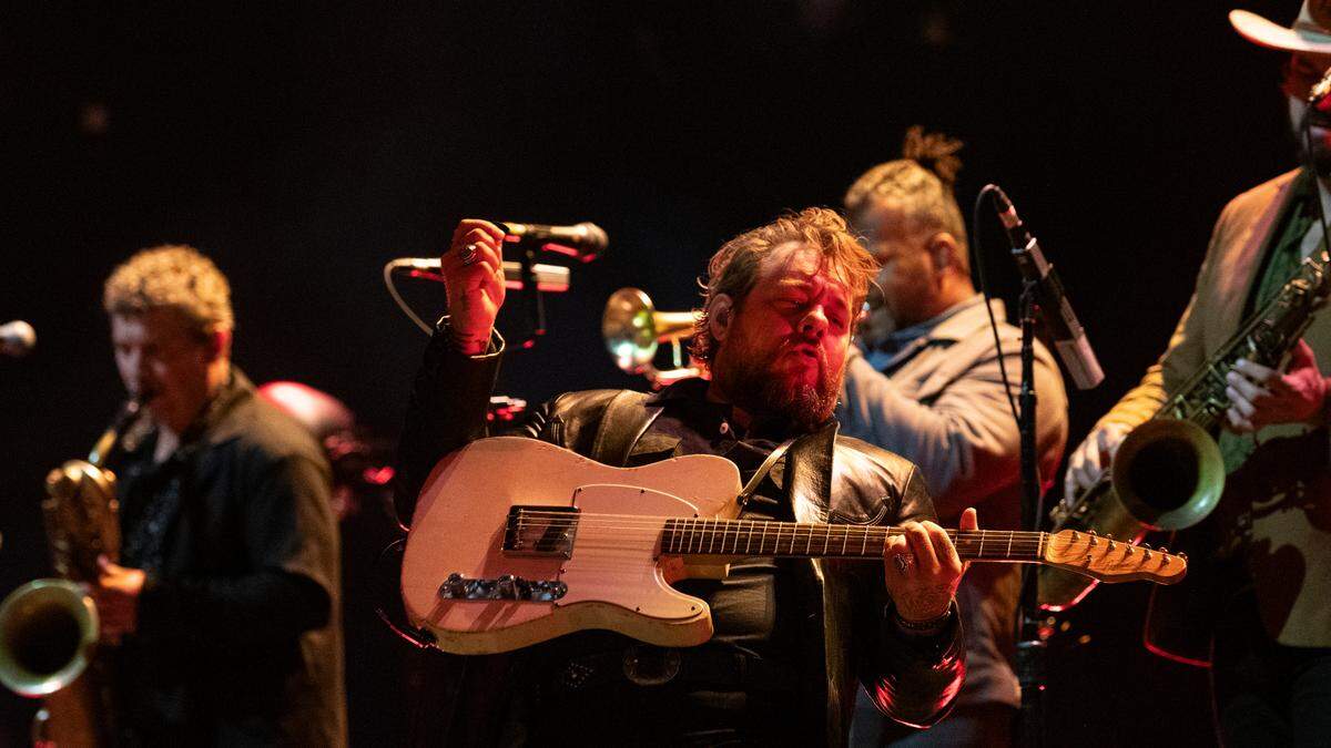 Nathaniel Rateliff and The Night Sweats play Raleigh, N.C.’s Red Hat Amphitheater, Wednesday night, Sept. 27, 2023.