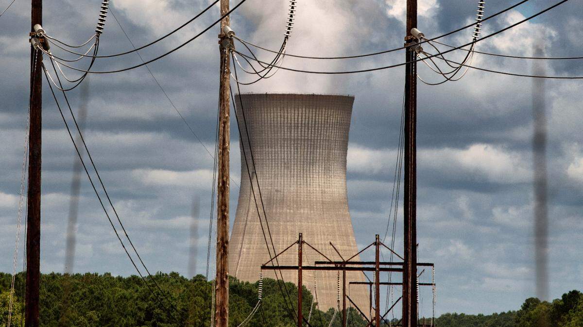 Steam rises from the cooling tower of Duke Energy’s Harris nuclear plant in New Hill, N.C., just south of Raleigh.