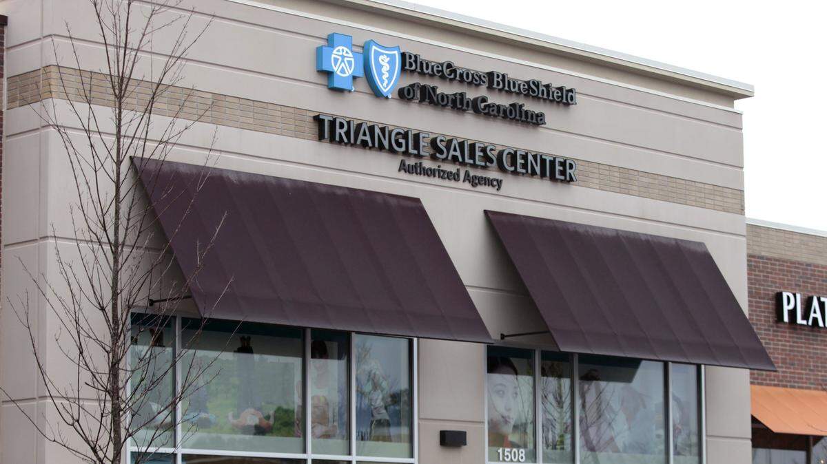 The Blue Cross Blue Shield of North Carolina Triangle Sales Center in the Village Market Place shopping center in Morrisville, NC Saturday, January 9, 2016.