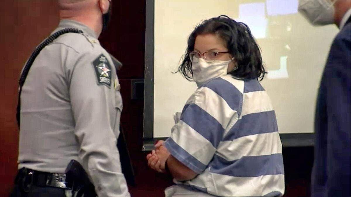 Emmalei Grace Trevathan leaves a Wake County courtroom after her first appearance Thursday, Feb. 11, 2021. Trevathan and Thomas Clayton Johnson have been charged for the murder of Brittany Smith and her unborn child.