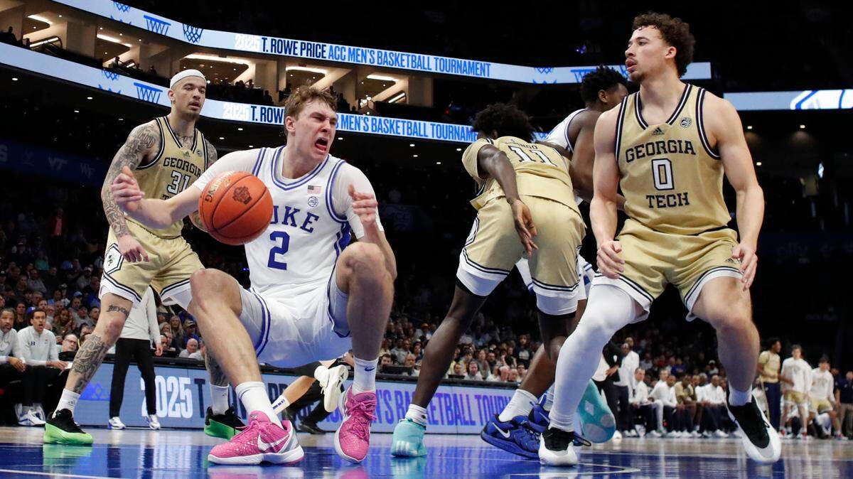 A Charlotte Hornets curse? Duke’s Cooper Flagg goes down in his first ACC tourney game