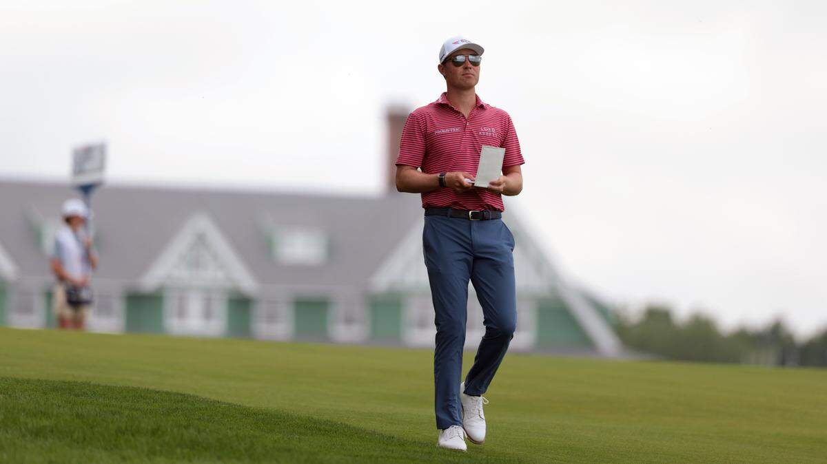 Ben Griffin walks on the first fairway during the final round of the U.S. Open at Oakmont in June. Griffin finished in the top 10 in both the U.S. Open and the PGA Championship.