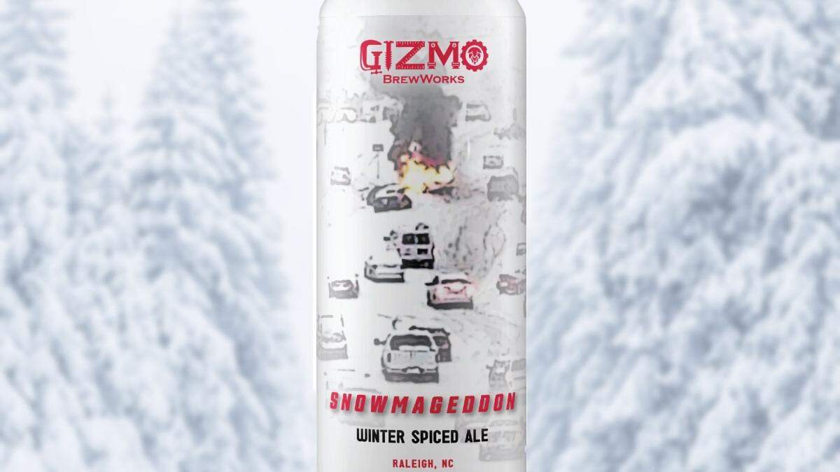 The Gizmo Brewworks beer “Snowmageddon” honors Raleigh’s most infamous snow storm.