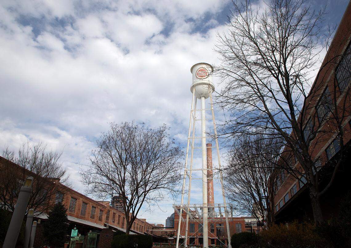 The American Tobacco campus is photographed on Thursday, Dec. 21, 2023, in Durham, N.C.