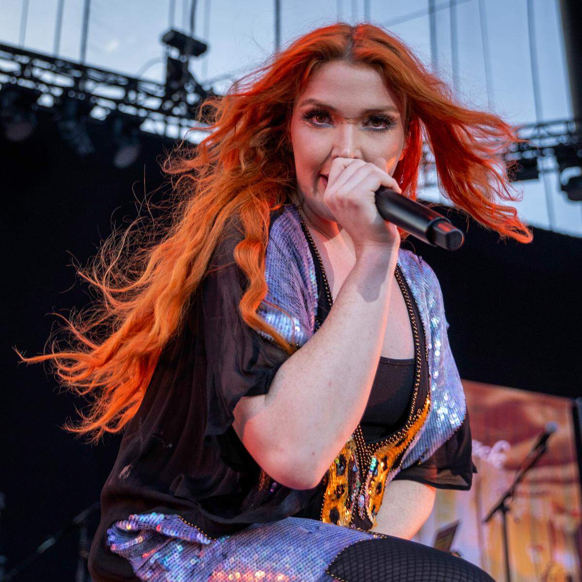 Caylee Hammack opens for Brothers Osborne at Red Hat Amphitheater, Saturday night, June 8, 2024.