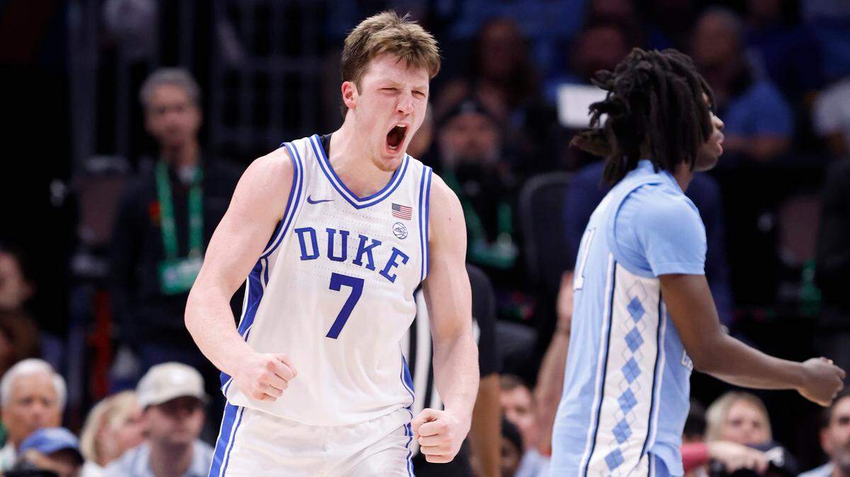 When Duke and UNC meet in the postseason, even the lane violations are bigger, apparently