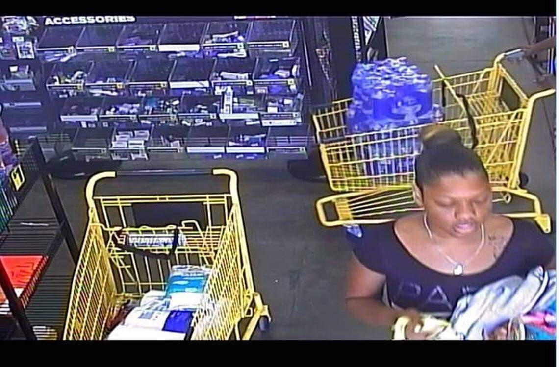 A woman who is a suspect in the girl’s abduction is described by police as being about 5 feet 6 inches tall and 135 pounds with a short ponytail and wearing a black crop-top shirt, tiger-print pants with a yellow stripe and dark flip-flops.