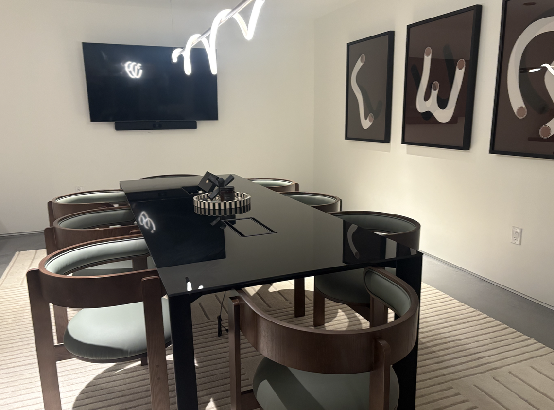 A conference room inside Maeve.