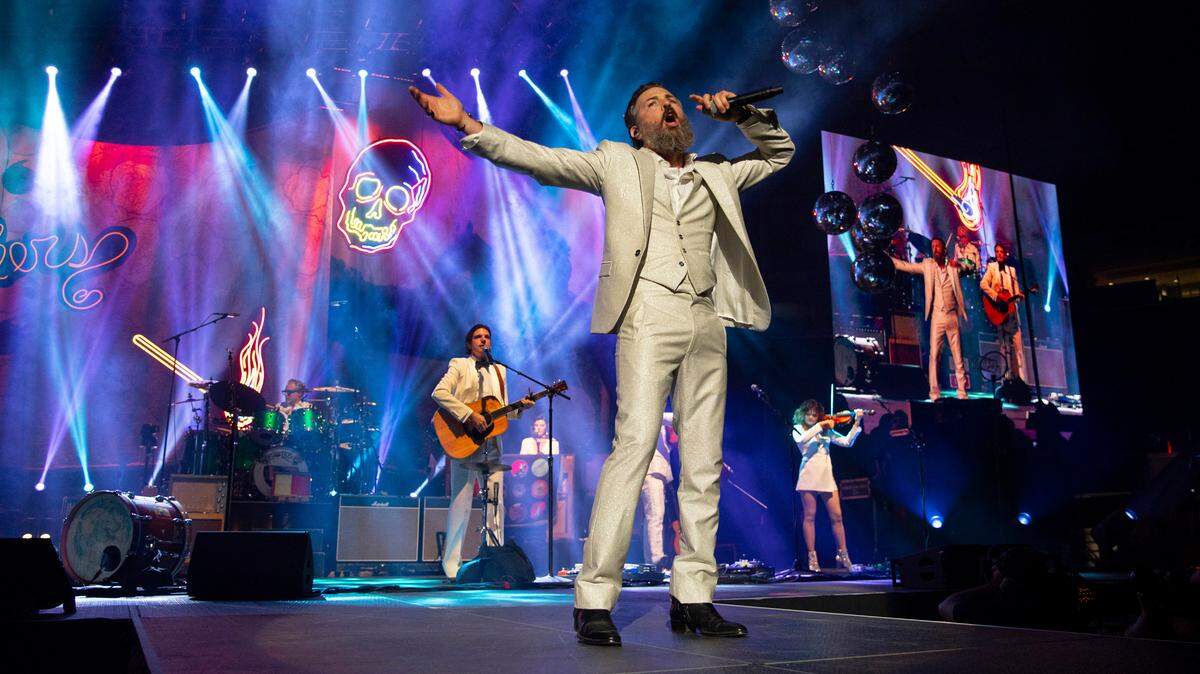 The Avett Brothers play Raleigh’s PNC Arena for their annual New Year’s Eve show, Dec. 31, 2023.