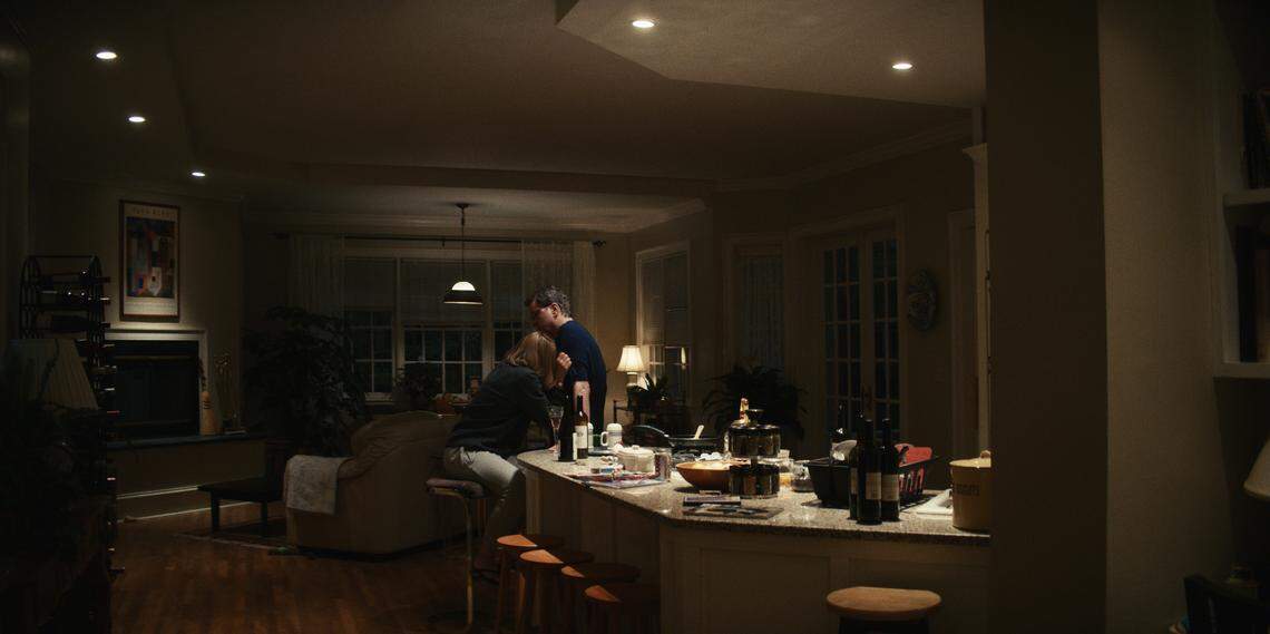 Toni Collette as Kathleen Peterson and Colin Firth as Michael Peterson in the HBO Max limited series “The Staircase.”