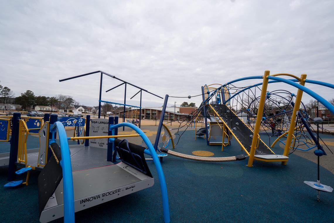 A new accessible playground, featuring wheelchair-accessible play equipment, a sign language board and safety surfaces, opened in February 2026 at the Garner Recreation Center.