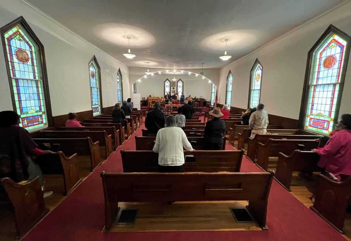 Dickerson Chapel once was filled to capacity, but the crowd has thinned out since the pandemic, members said. The congregation is working with preservationists to pay for critical repairs that will keep the building standing for another 234 years.