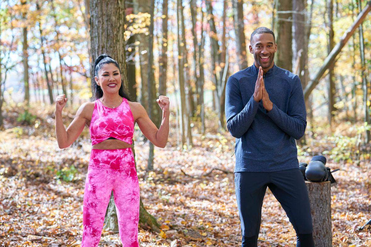 Raleigh native and “Bachelor” star Matt James, right, with professional boxer Mia St. John, left, on the Jan. 25, 2021, episode airing on ABC.