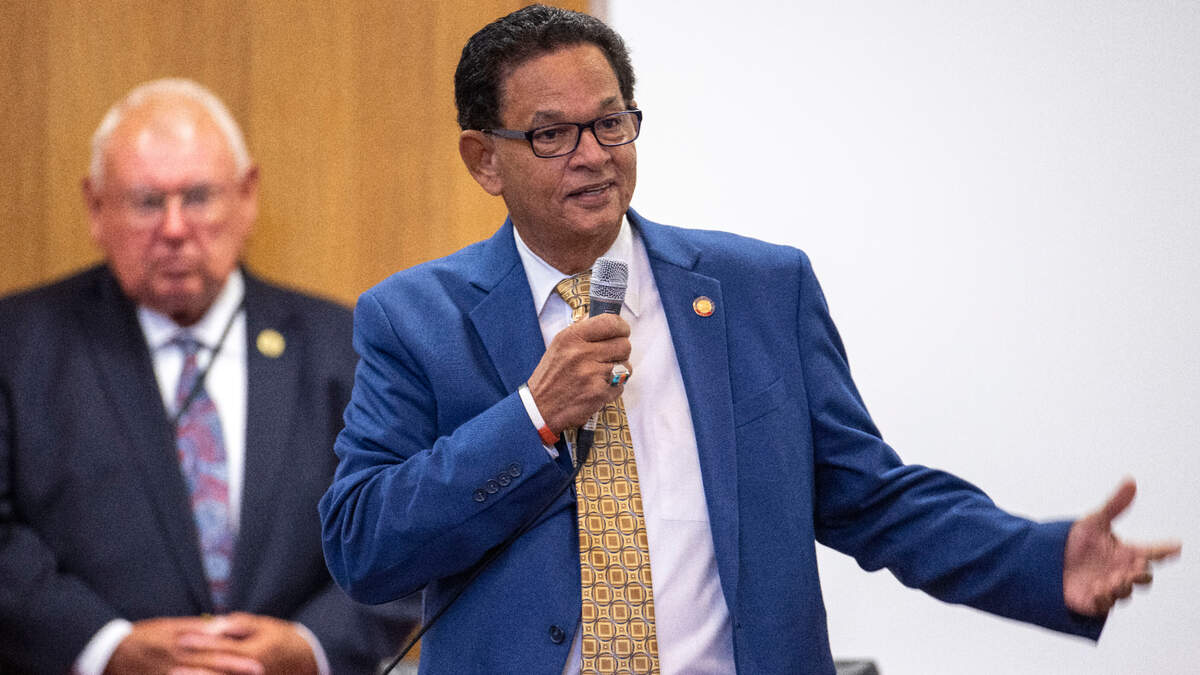 Rep. Charles Graham of Robeson County, speaks against HB 324 during debate on the the House floor on Wednesday, September 1, 2021 in Raleigh, N.C. The bill passed by a 60-41 vote and be will sent to Governor Roy Cooper. If signed into law it will establish new rules on how schools can teach about racism.