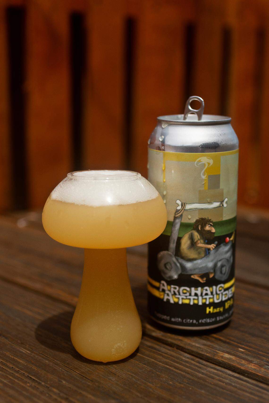 The Archaic Attitude is one of several hazy IPAs at Funguys Brewing in Raleigh.