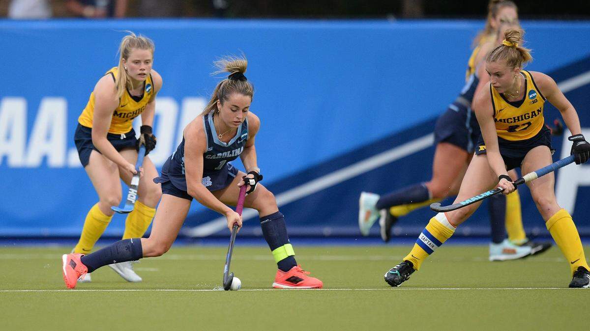 Erin Matson scored the golden goal in the seventh minute of overtime to lift North Carolina to its third consecutive title with a 4-3 win over Michigan