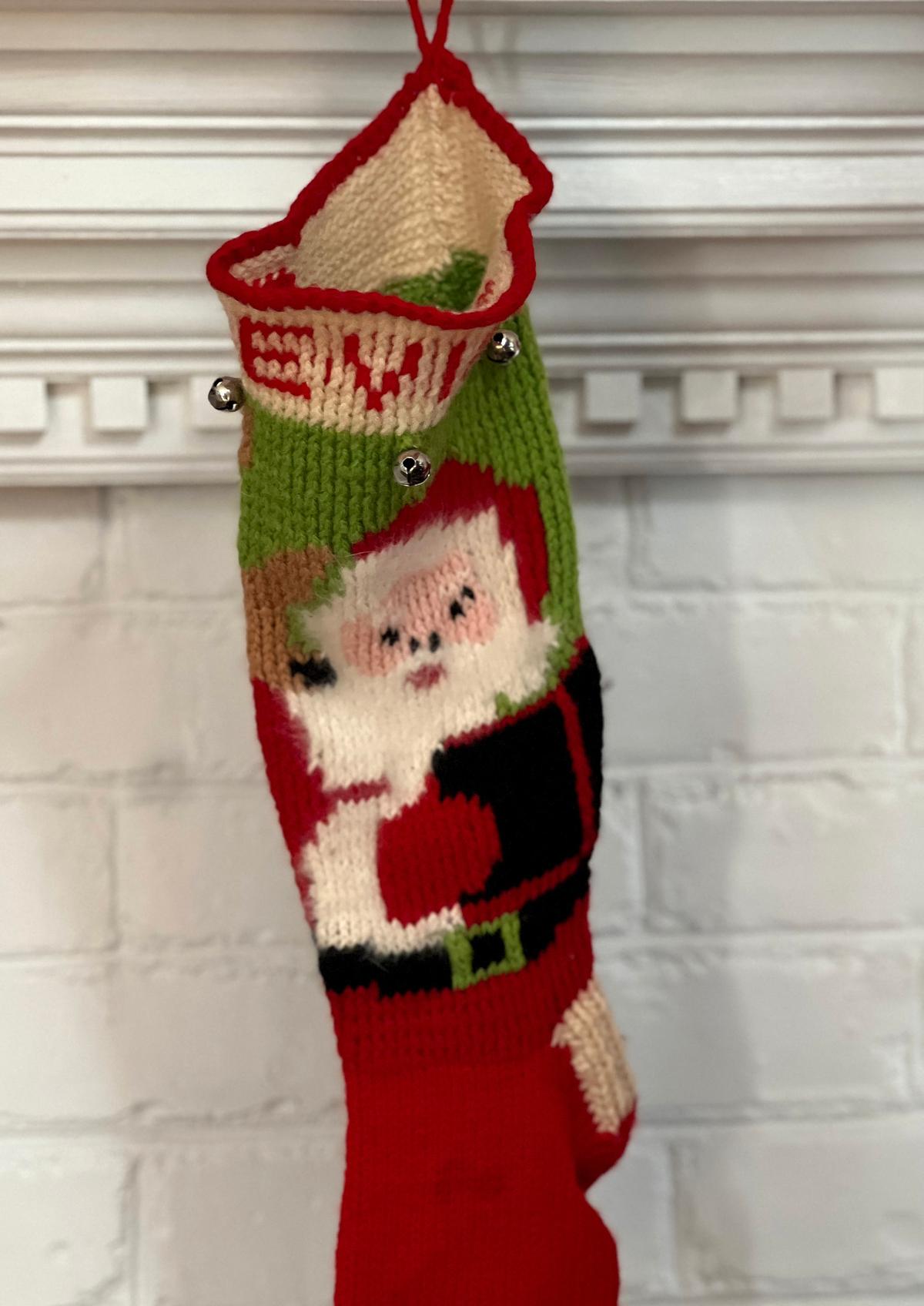Kevin Keister’s first Christmas stocking, bearing no traces of coal dust. His grandmother was a nurse who helped with his birth, and the stocking was made for him by his grandmother’s friend, also a nurse.