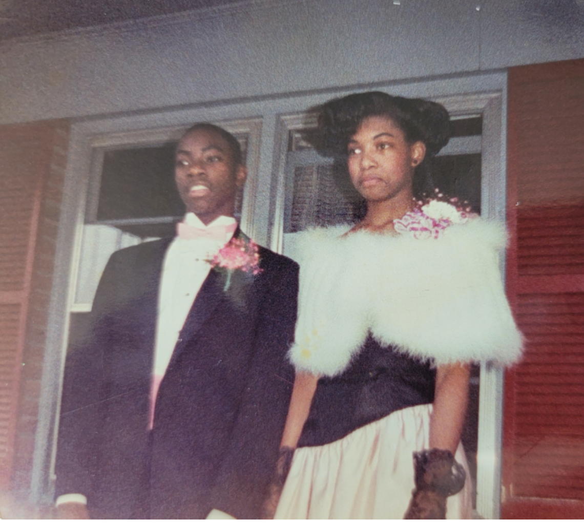 Pastor Darron Carmon heading to a dance before his 1994 conviction for robbery, which he did not commit. He came from a family of pastors and had no criminal record prior to being falsely identified. He has filed a federal lawsuit.